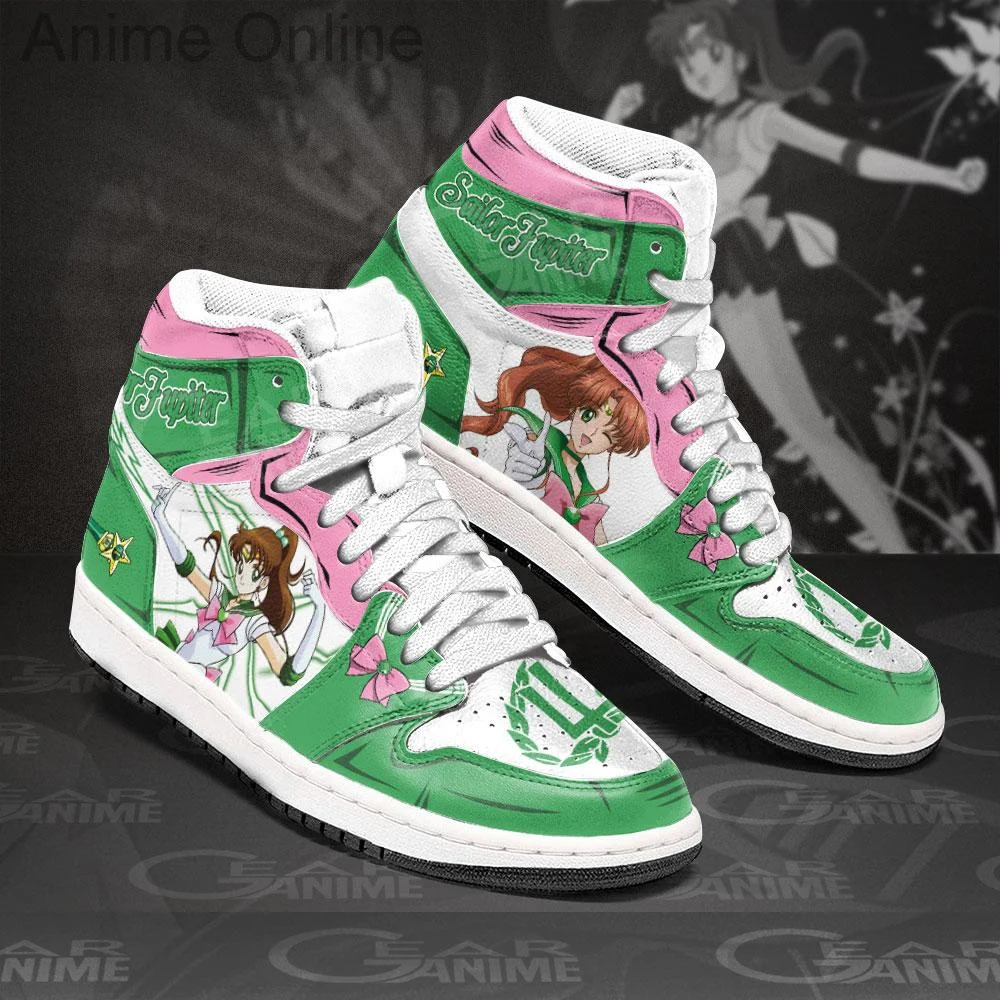 

Sailor Moon Sailor Jupiter Anime Running Shoes Print Basketball Shoes High Top Sneakers for Women Men