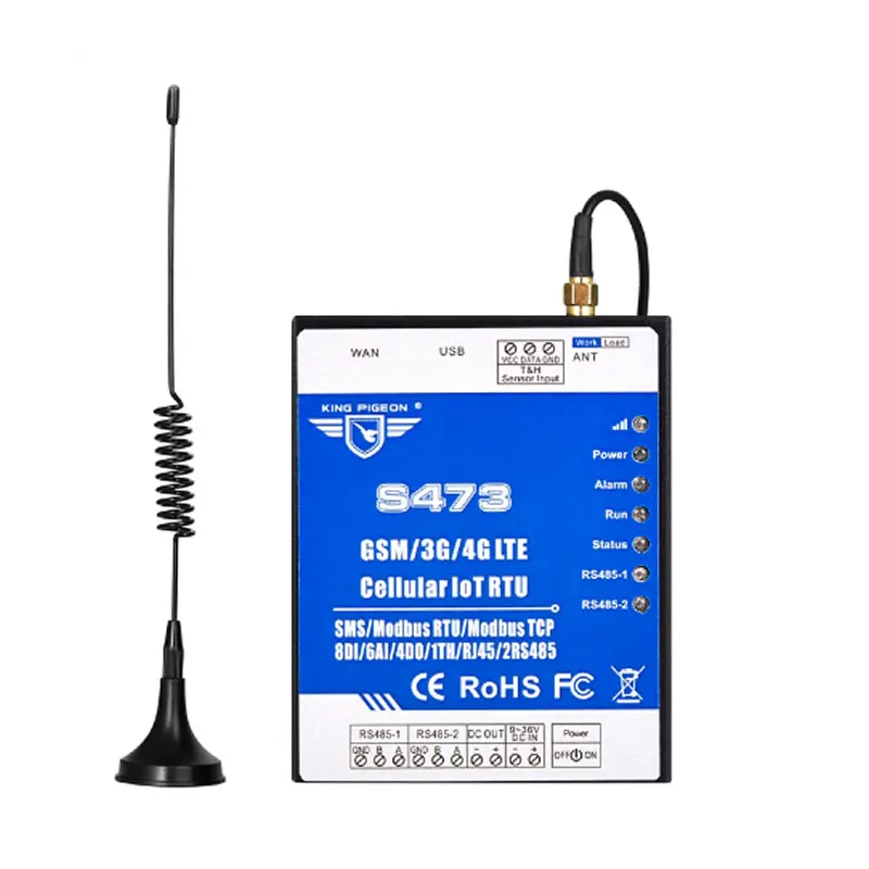 

S475 Ethernet RJ45 data acquisition 2 RS485 to 4G ModbusRTU protocol MQTT IoT gateway, Automation System, M2M
