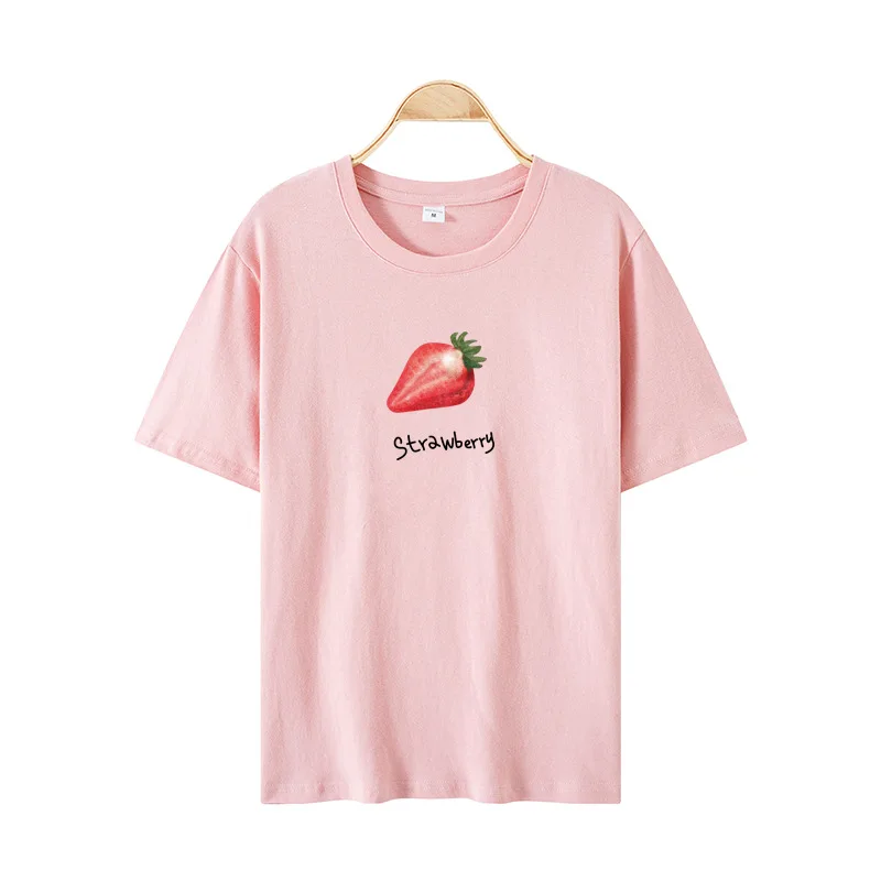 

Kawaii Cartoon Friut Short Sleeve T-shirt Women Casual Avocado Graphic Tops Female Tee Summer Women T-shirts Tops