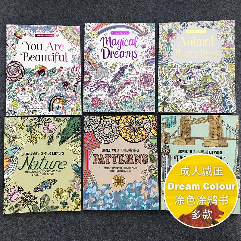 Цветные карандаши с цветами и животными граффити наклейки книжки для картин