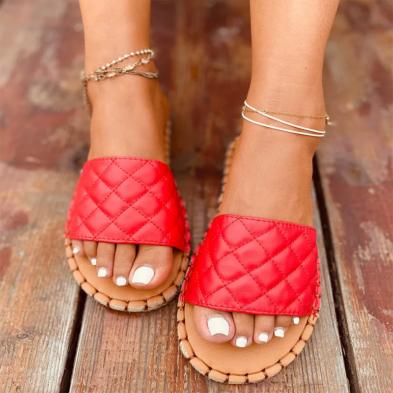 

Шлепанцы женские летние, мягкие, на плоской подошве