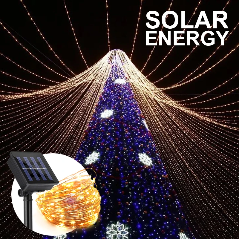 

Christmas Decorations for Home Solar Led String Lights New Year Garland Curtain Christmas Lights Holiday Lighting Window Decor