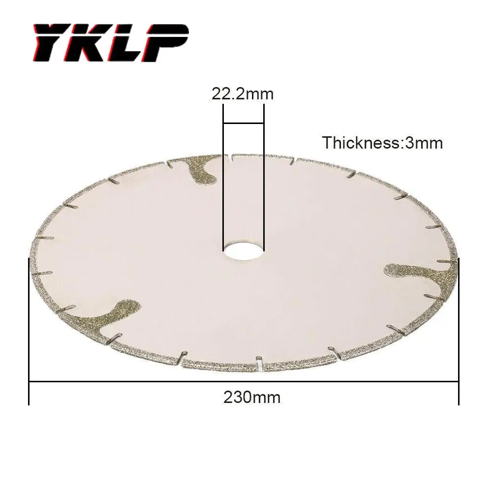 230 мм Алмазный диск для резки шлифовального круга Гальваническое лезвие гранита
