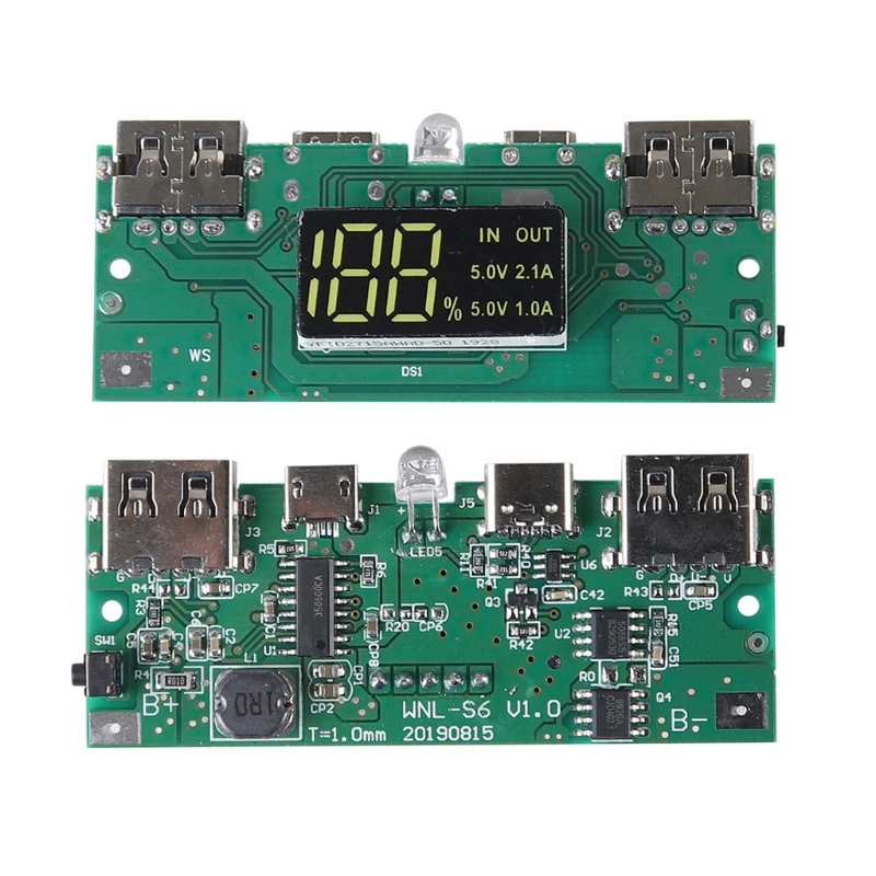 Съемный двойной USB LCD Внешний аккумулятор 8x18650 чехол для аккумулятора портативная