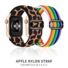 Ремешок нейлоновый для Apple Watch SE, 3842 мм, 65432, Леопардовый, 4044 мм