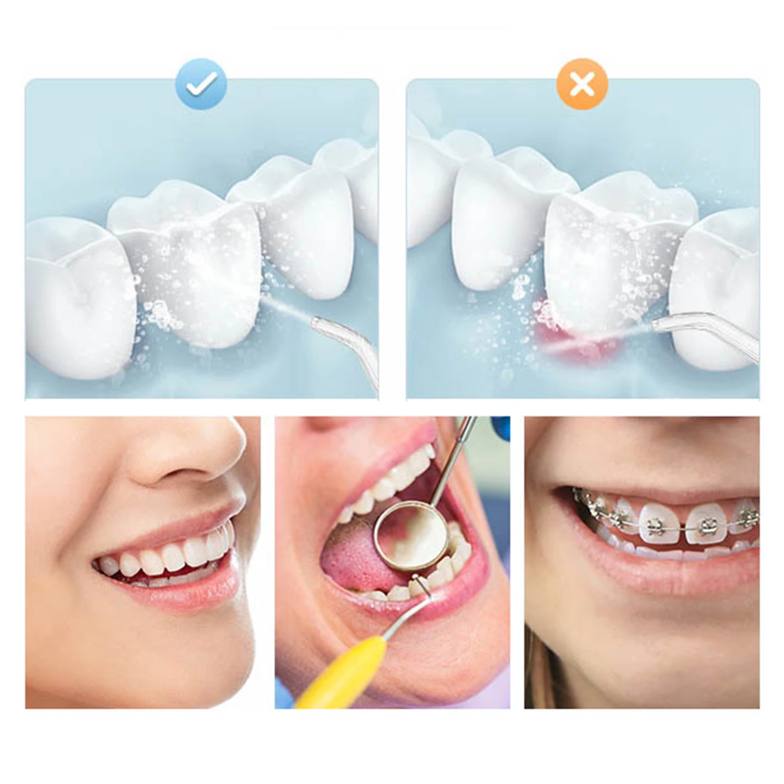 Беспроводной Оральный ирригатор водонепроницаемый зубной очиститель 3 режима USB