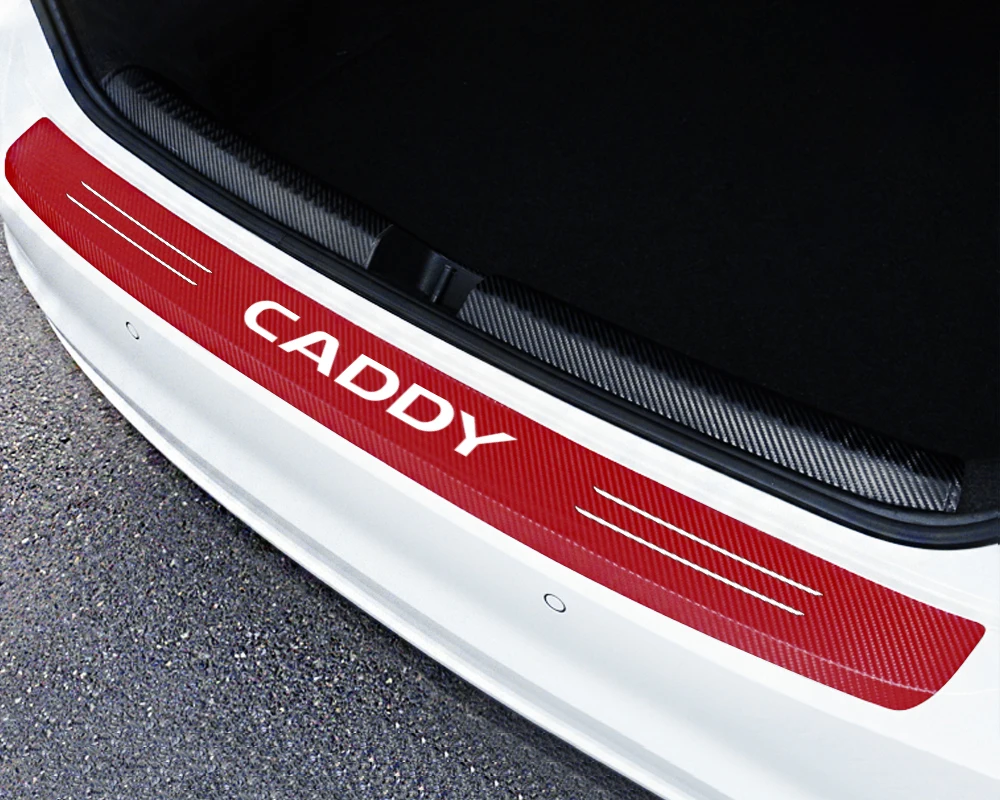 Автомобильные наклейки для защиты заднего бампера карбоновые Volkswagen Caddy Golf Passat Jetta