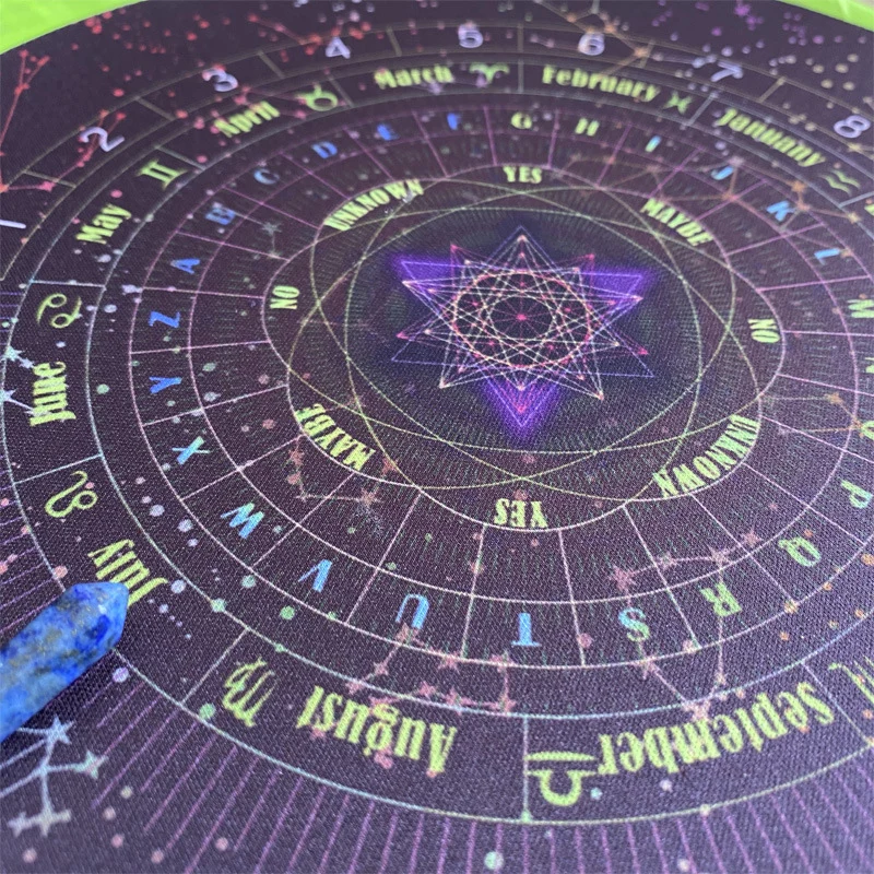 Starry Sky Alphanumeric Rubber Tablecloth Astrology Divination Cards Table Cloth for Magicians Board Game Accessorie 22cm | Спорт и