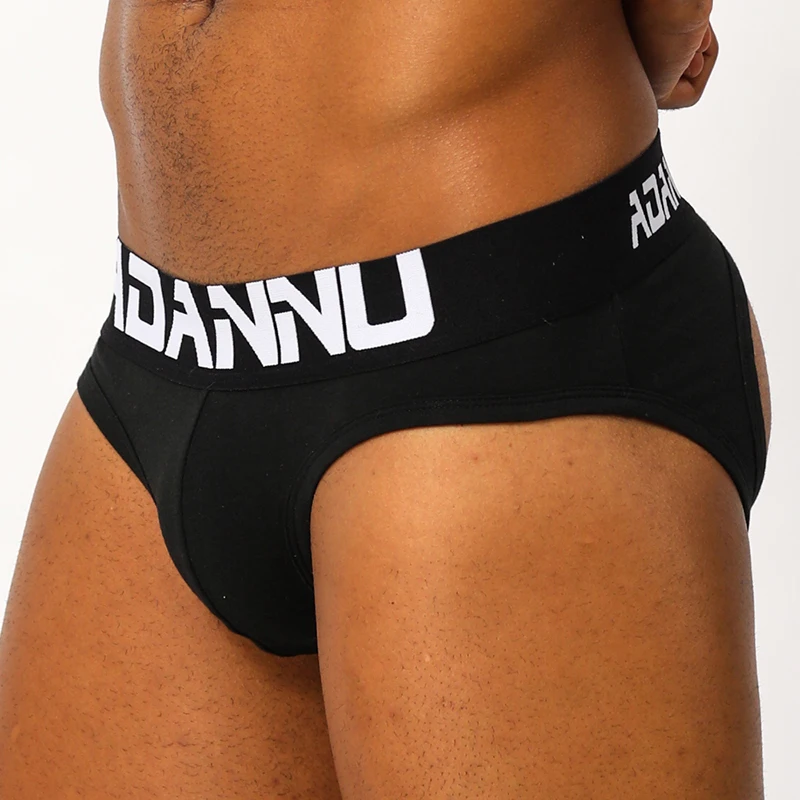ADANNU Brand Sexy Underwear Men Jockstrap Breathable Comfortable Underpants Male Panties Cueca Tanga Men's Thongs Open Backless |