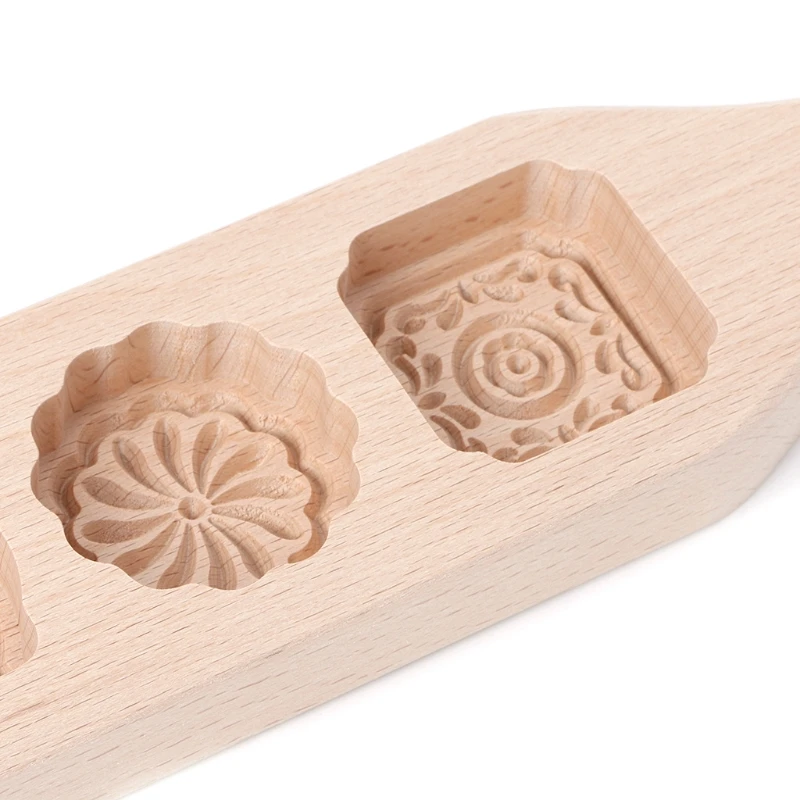 Деревянная форма для маффинов с 4 цветами мыла ручной работы печенья и шоколада