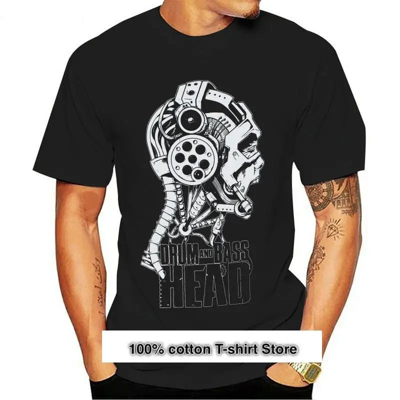 

Camiseta con cabeza de tambor nuevo para hombre y mujer, camiseta de Robot Junglist junglost, camiseta Retro
