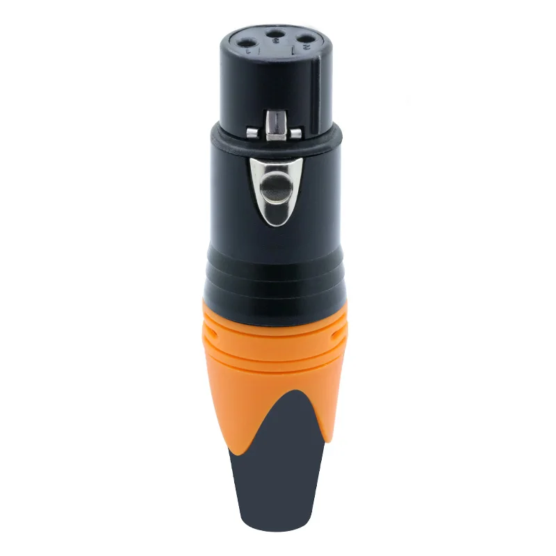 3PIN XLR разъем микрофон штекер мужской женский адаптер MIC провода разъем 6 цветов предложение 1 комплект M/F - Цвет: RTC2015F-Orange