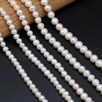 punch natural freshwater pearl round beads high quality pearl spacer beaded for making diy jewelry necklace accessories 5 10mm