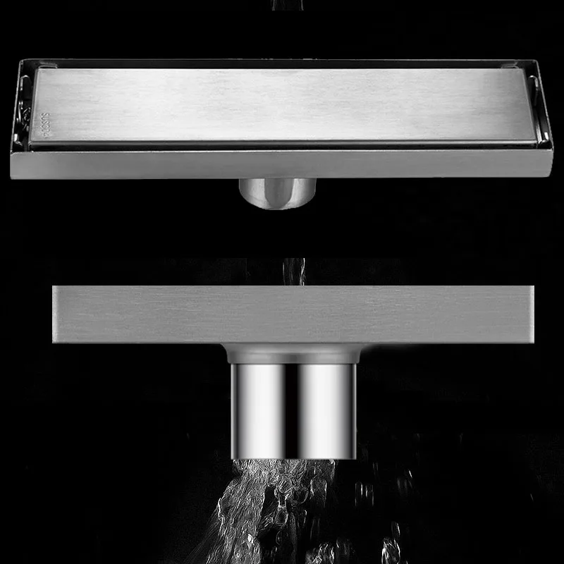 

Dofaso Floor drain Odor-resistant Cover 18 /28 /58cm Rectangle SUS304 Shower Grate Invisible Long Floor Drain Anti-Odor