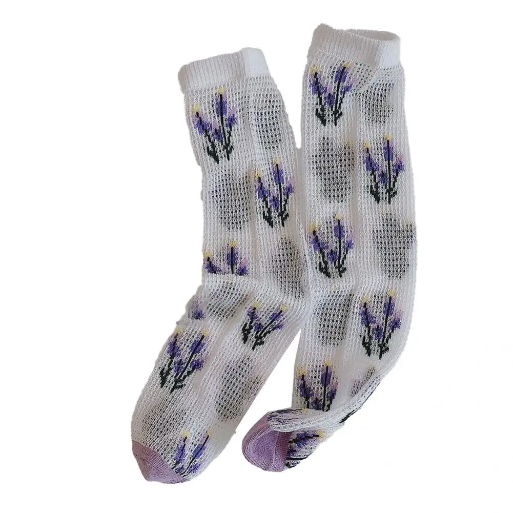 

Soft 1 Pair Cute Kids Neutral Middle Tube Socks Thin Toddlers Socks Fruit Pattern for Outdoor