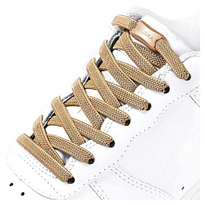 1Pair No Tie Shoe laces Flat Elastic Shoelaces Sneaker Shoelace Adults and kids Lazy Laces One size fits all shoes accessories