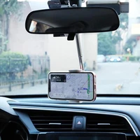 new car phone holder rearview mirror mount smartphone holder stand adjustable support for iphone samsung mobile bracket in car