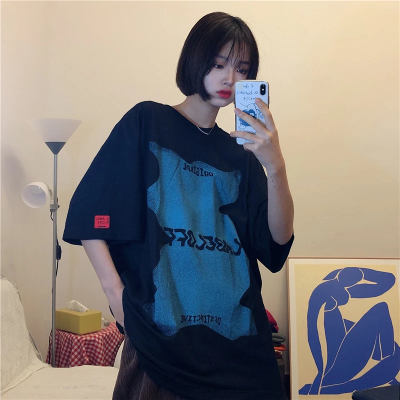 Новинка лета 2020 футболка с короткими рукавами принтом поп-Инс Модный