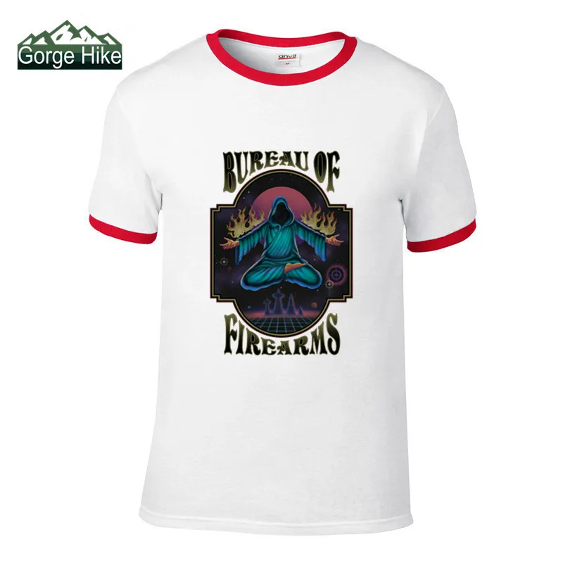 Футболка мужская с надписью Бюро огнестрельного оружия | Мужская одежда