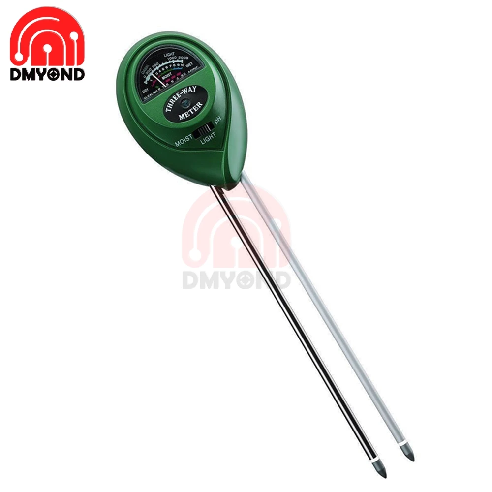 3 in1 влаги от солнца светильник PH Измеритель влажности почвы воды кислотность