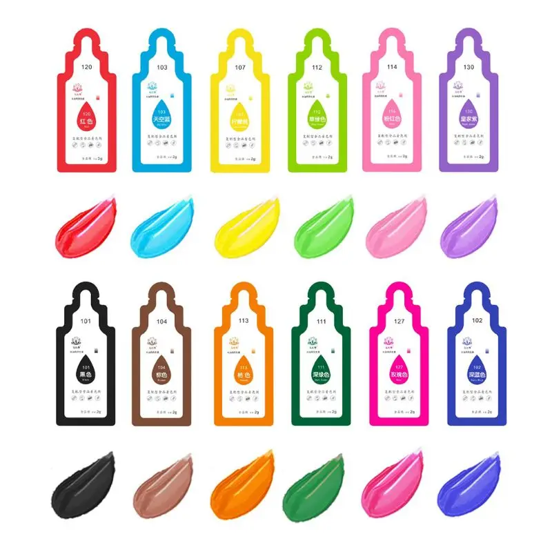 12 шт. съедобные Еда пигмент раскраски для выпечки тортов с помадной начинкой