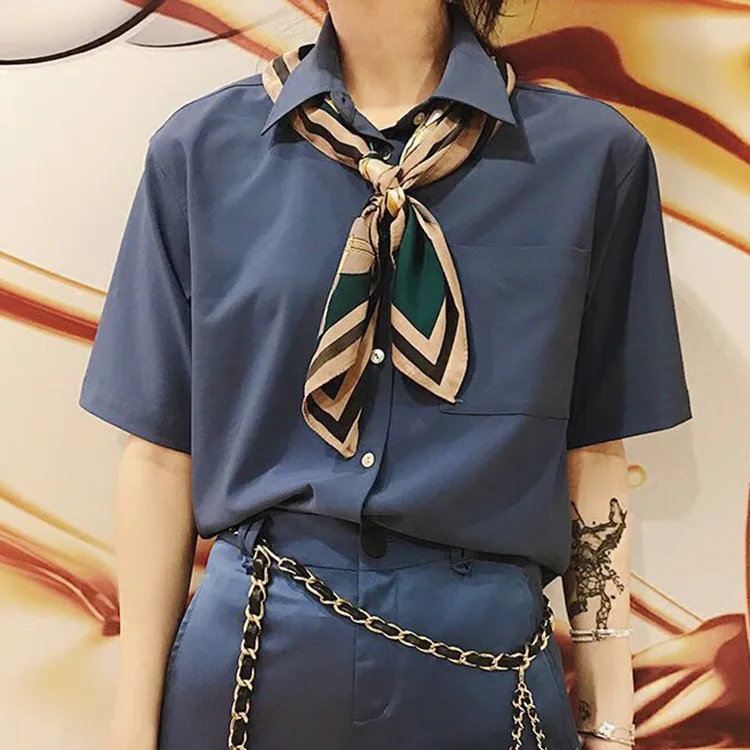 Новый стиль женский милый ретро-шарф с принтом маленький квадратный шарф