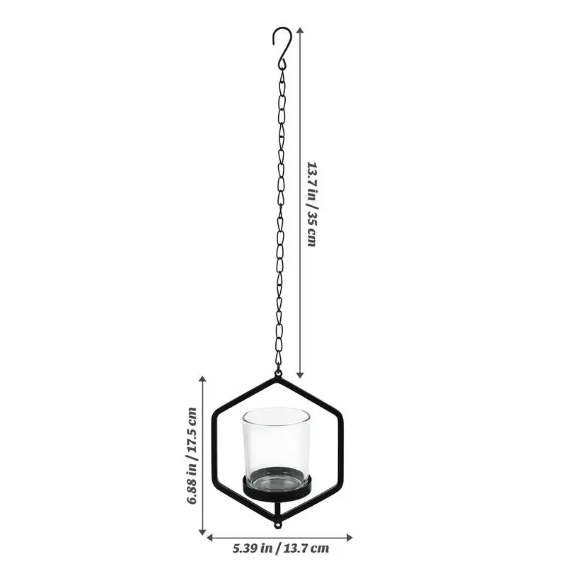 

2pcs Hanging Candelabrum Wedding Candlesticks With Wax Cup Home Decors