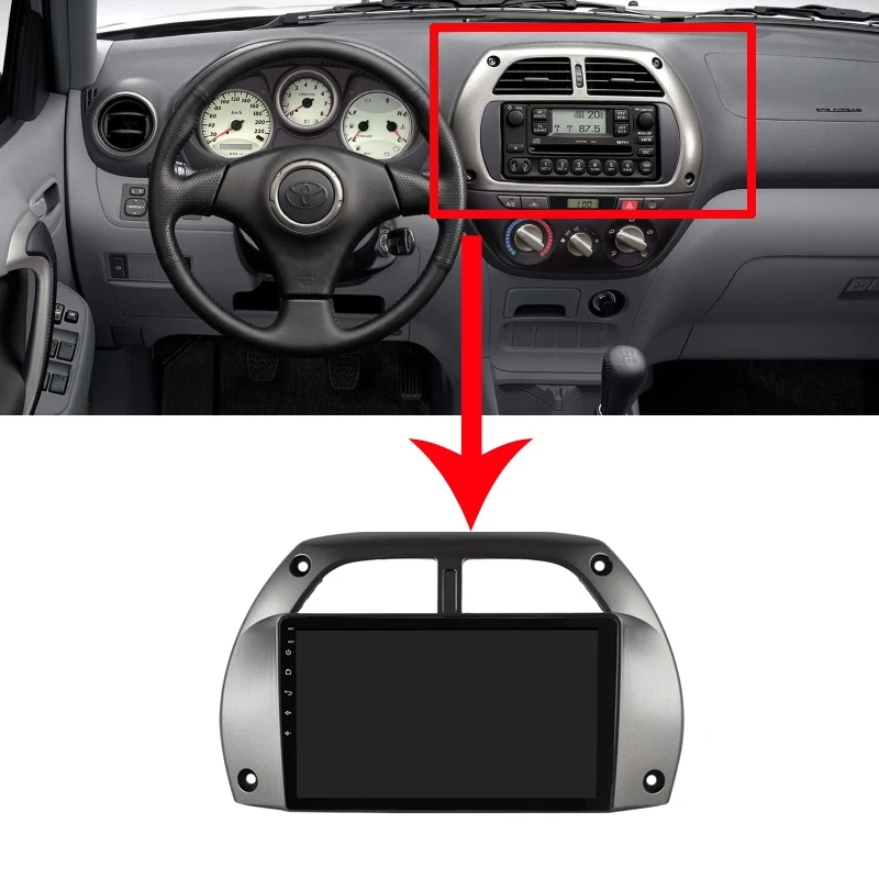 Автомобильный мультимедийный плеер 2G + 32GROM 2.5D 2Din Android 10 GPS для Toyota RAV4 2001 2002 2003 2004 2005