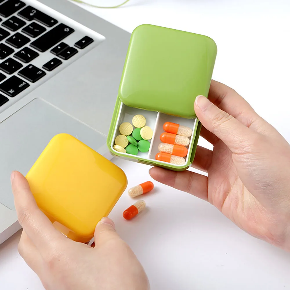 

Push-pull Travel Pill Case Square Medicine Box Portable Sealed Mini Dustproof Medicine Pill Box Storage Container Drug Tablet