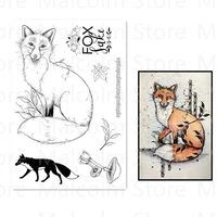 fox clear stamp set diy scrapbooking embossed template dies stamps card stencil for decor no cutting dies christmas