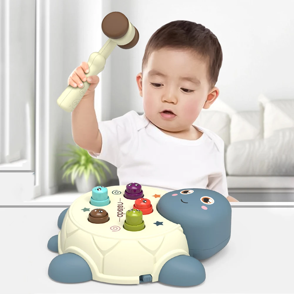 

Electric Hamster Baby Toy Sound Light Knock Music Game Funny Kids Early Education Development Toys Children Gift