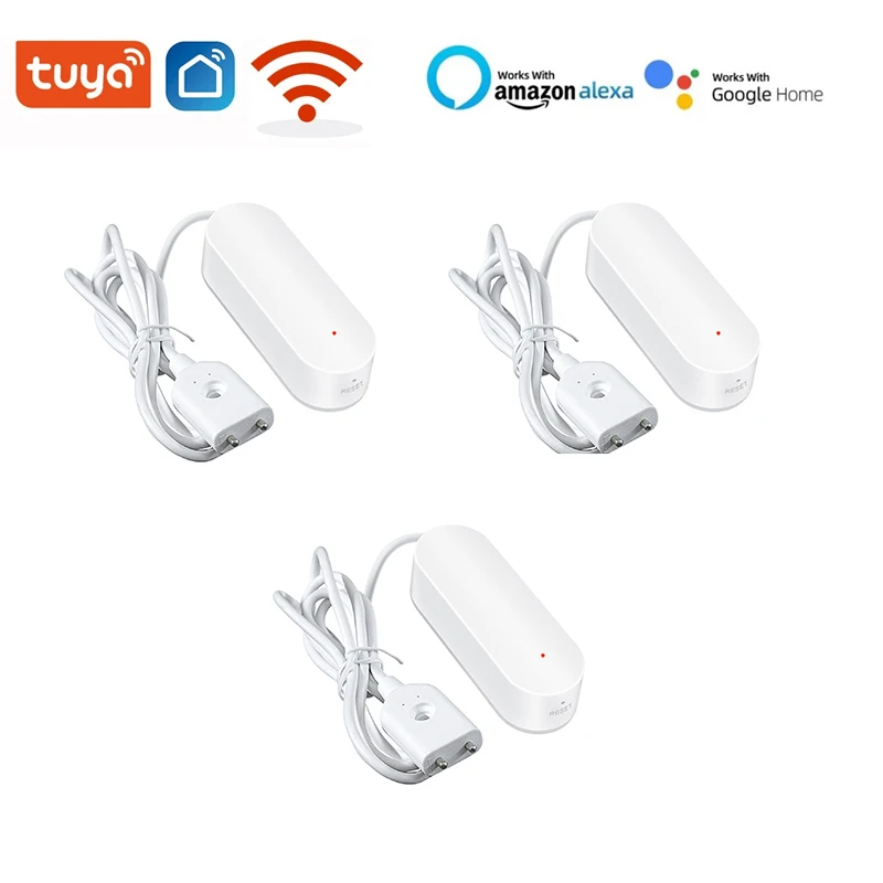 

Датчик утечки воды Tuya с поддержкой Wi-Fi и Alexa