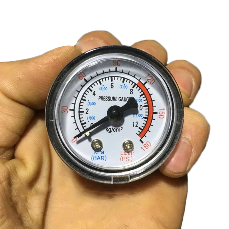Bar Air Pressure Gauge 9mm/10mm 1/8" BSP Thread 0-180 0-12 Manometer Double Scale For Compressor Iron | Инструменты