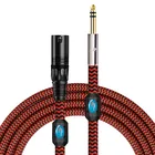 Аудиокабель TRS стерео 14 мм на 3-контактный разъем XLR, экранированный аудиокабель для микшера, консоли, усилителя, динамика, студийные сбалансированные шнуры