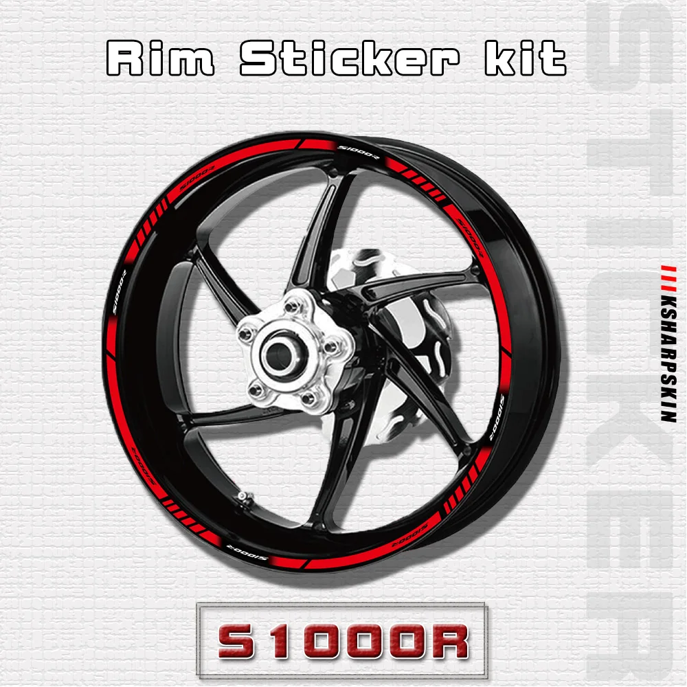 

Motorcycle Wheel Waterproof Decorative Stickers Rim Protection Film Stripe Color Decals for BMW S1000R s 1000r s1000 r