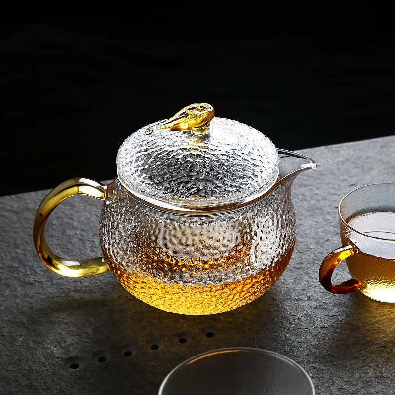 

Heat-resistant cold-resistant glass teapot boiling kettle household heat-resistant single pot transparent red tea cup special te