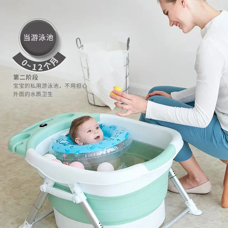 

Baby Folding Bathtub Manufacturer Direct Sales Swimming For Newborns Can Be Reclined In Large