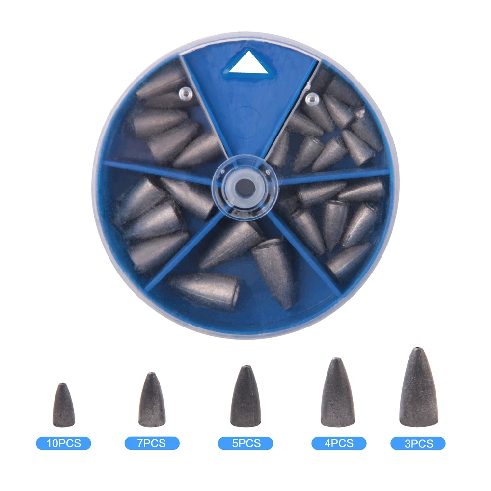 29 шт./коркорт. Грузила для рыбалки комплект гирь рыболовных снастей набор