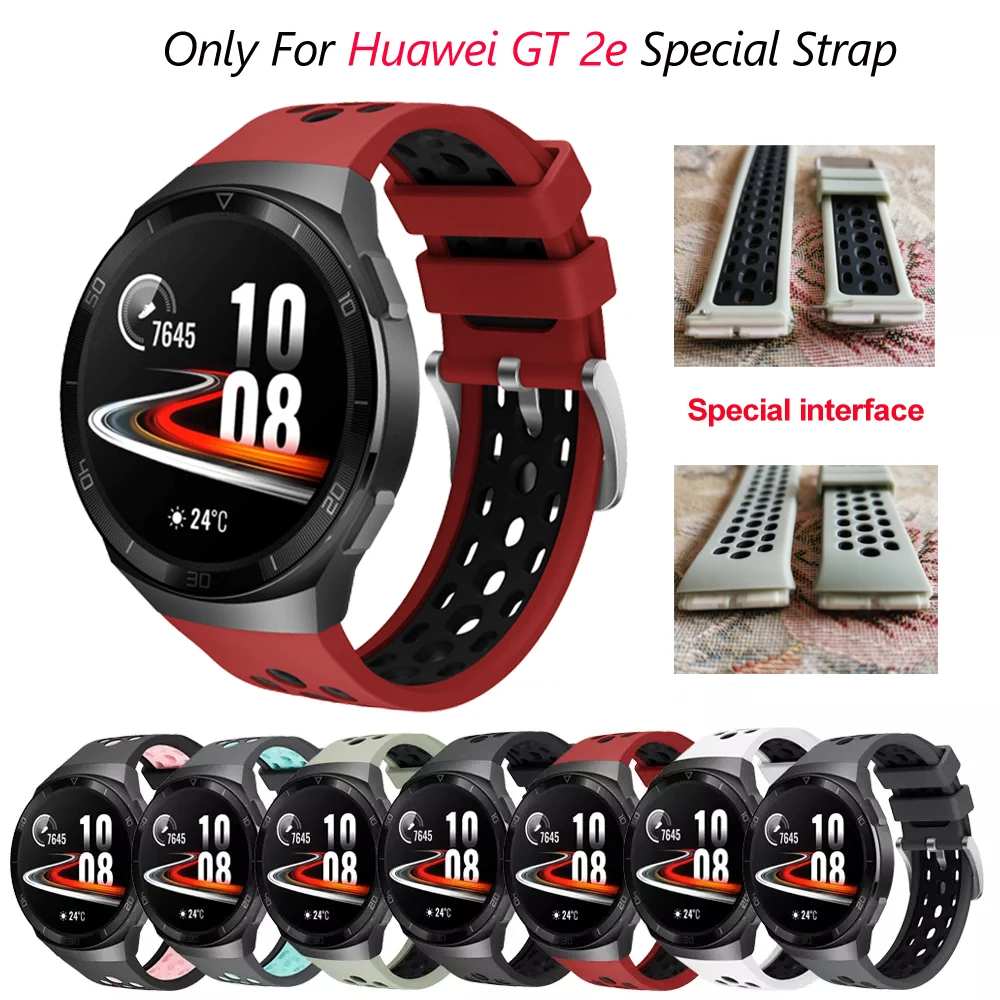 

Ремешок силиконовый для наручных часов Huawei Watch gt 2e, оригинальный спортивный сменный Браслет для смарт-часов GT2e, 22 мм