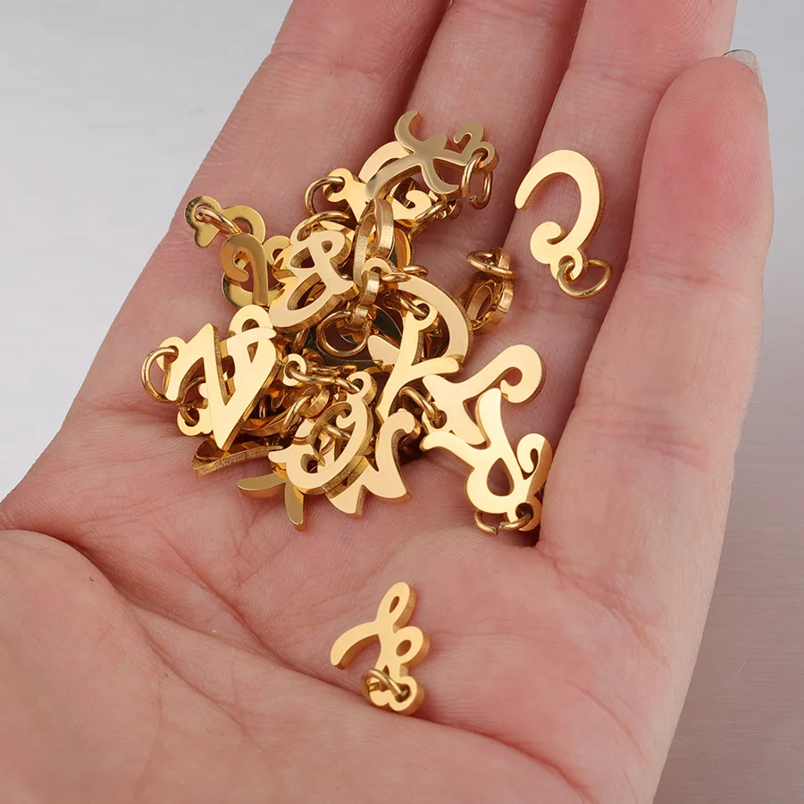 Нержавеющая Сталь Буквы амулеты металлические A Z Алфавит амулет Letras Metalicas