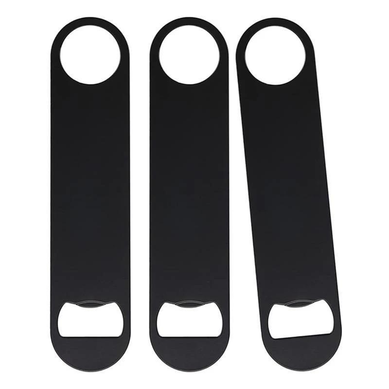 

3 Pieces of Stainless Steel Flat Bottom Bottle Opener Beer Bottle Opener
