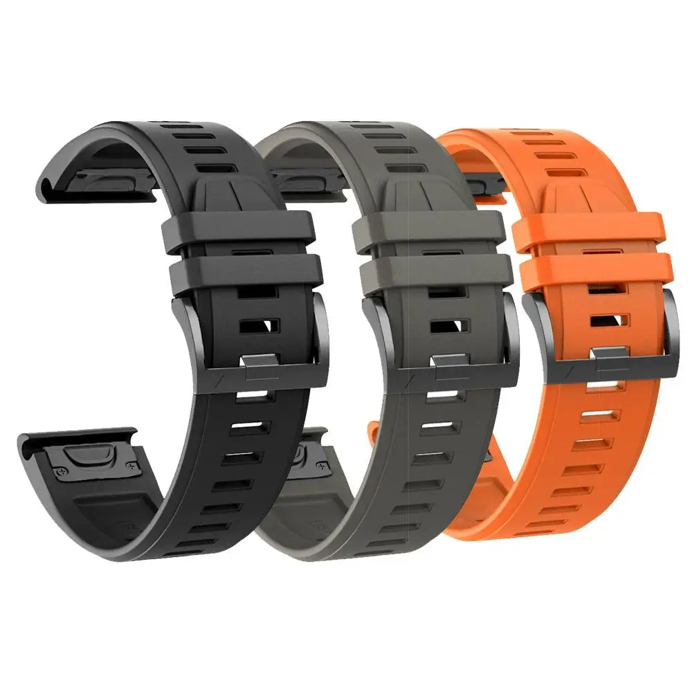 All 3 Colors YOOSIDE Fenix 6X браслет 26 мм Quick Fit силиконовые спортивные водонепроницаемые часы ремешок для Garmin Fenix 5X5X Plus/Fenix 3 HR - Цвет: All 3 Colors