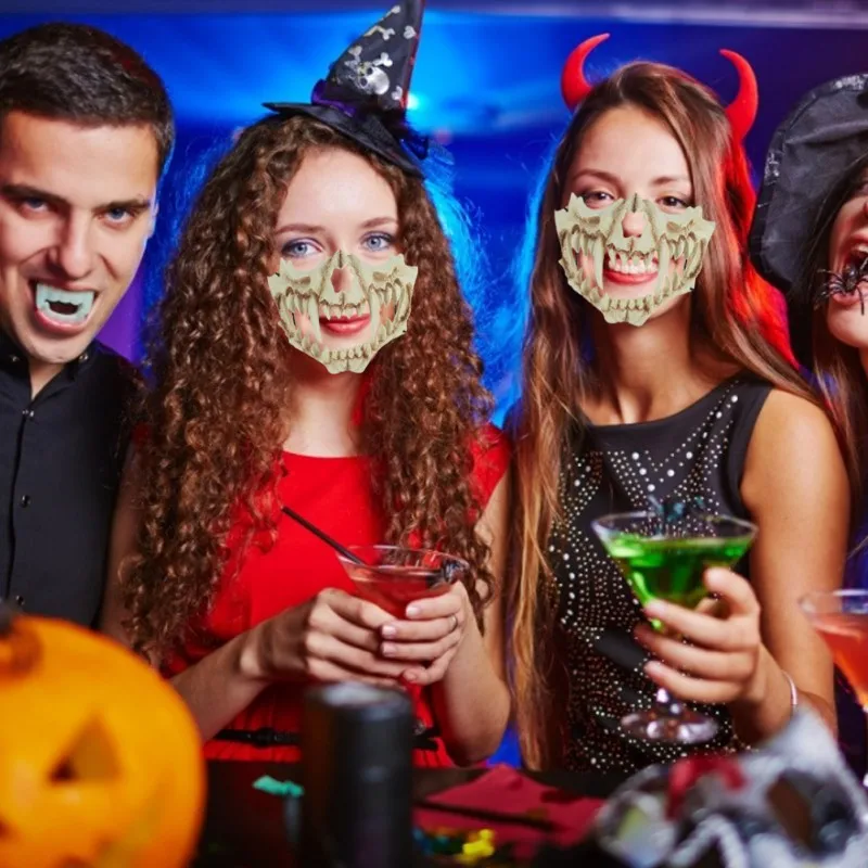 Маска из пенополиуретана для взрослых и детей на Хэллоуин карнавал скелет в