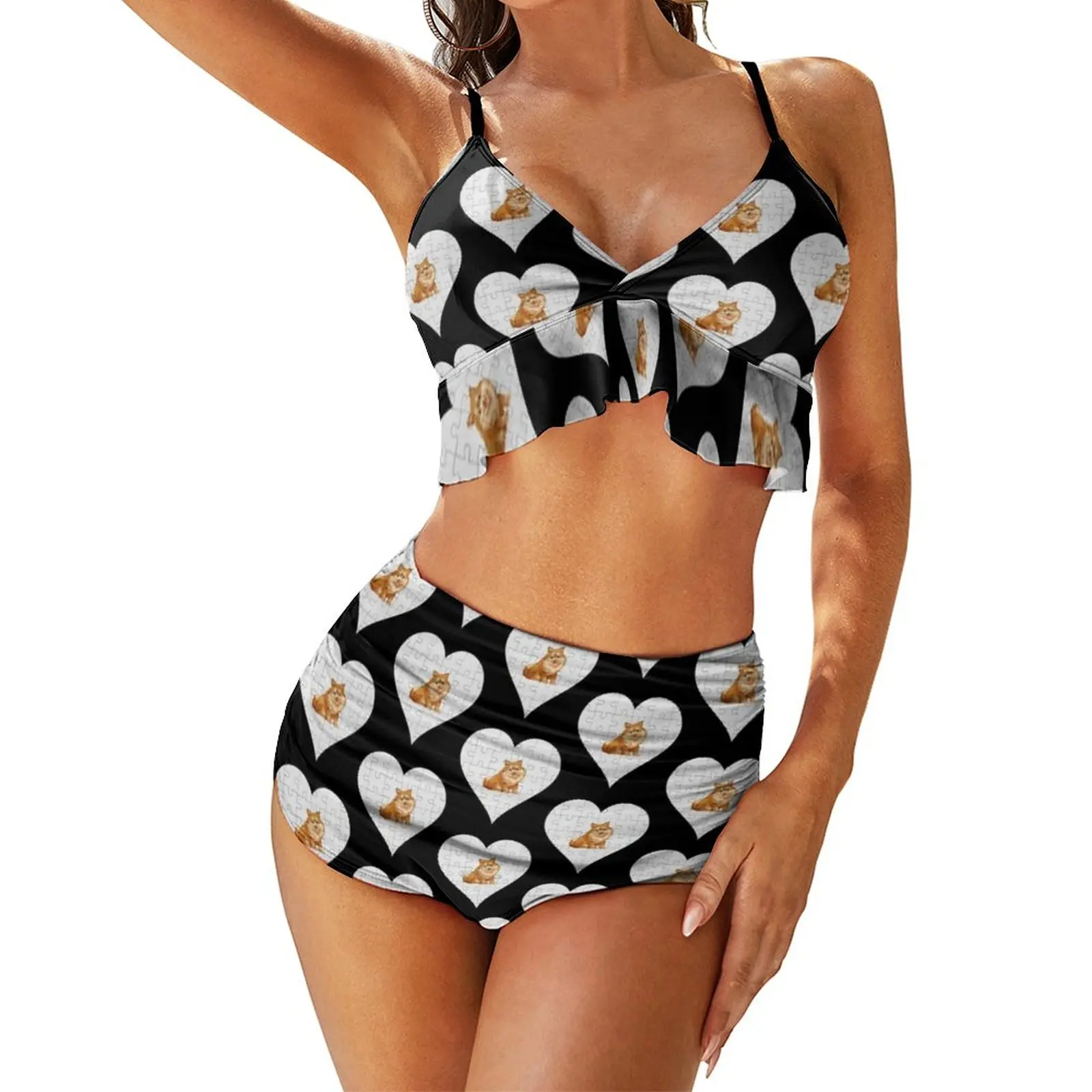 

Pomeranian Bikini Swimsuit Adjustable New Multicolor Swimwear Pool Two Piece Teenage Bathing Suit