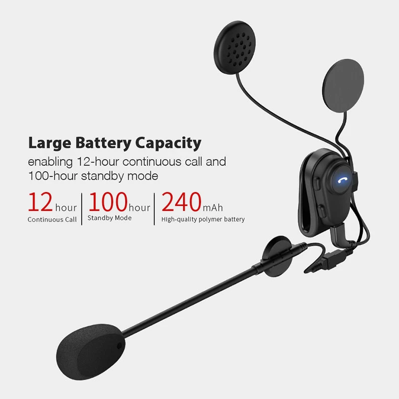 Наушники Roman M2 Bluetooth защита от помех для мотоциклетного шлема верховой езды