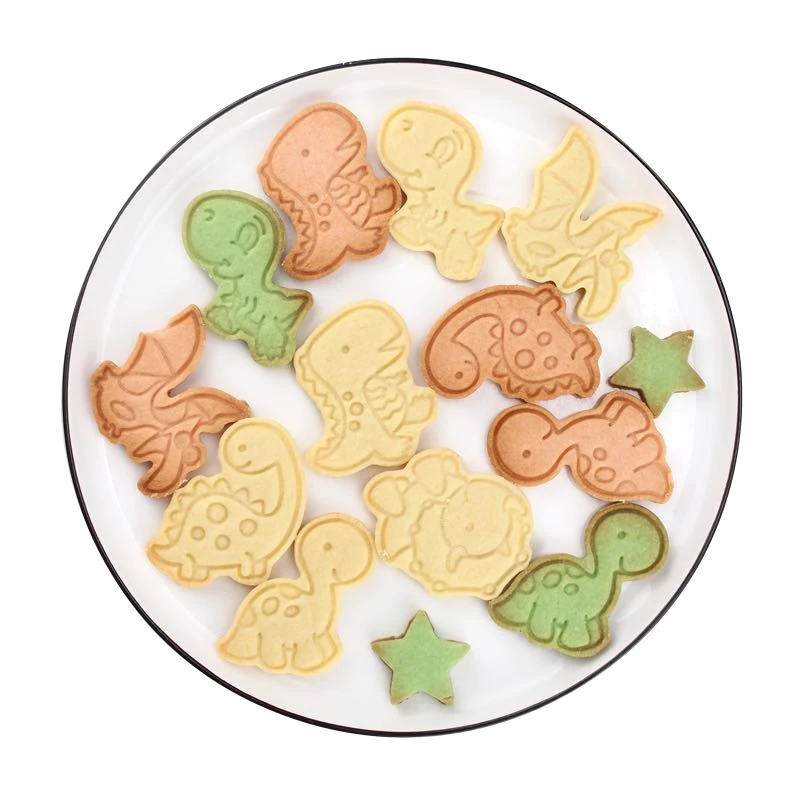 

6pcs/set 3D Dinosaur Cookies Cutter Mold Dinosaur Biscuit Cutter Embossing Mould Cookie Tools Sugarcraft Dessert Baking Mold