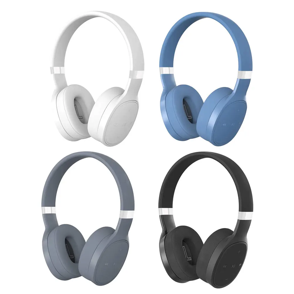 

Bluetooth 5.0 Wireless Headset Deep Bass HiFi Stereo Sound Rubber Portable Comfortable Wearing Headphone With Mic Earphone