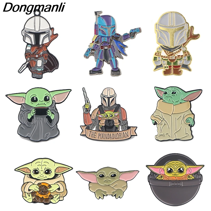 LT138 коллекция кино йода детские милые эмалированные булавки броши для женщин