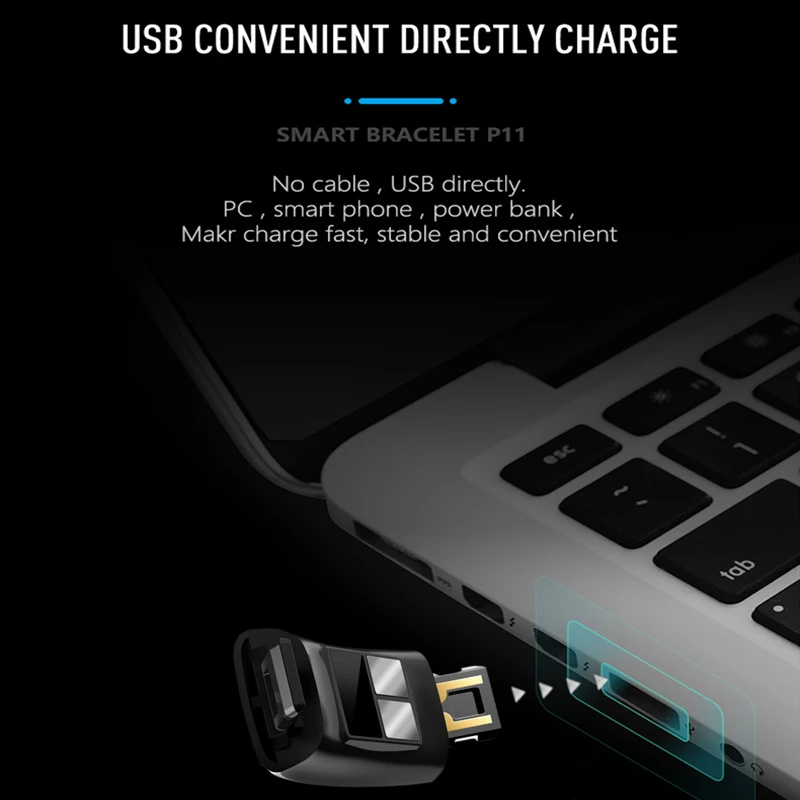 p11 ecgppg smart bracelet heart rate fitness tracker watches blood pressure bluetooth waterproof wearable devices free global shipping