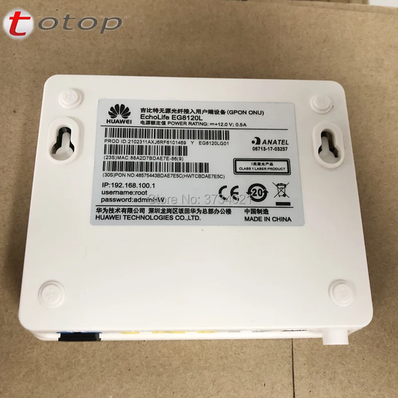 Волоконно оптический модемный маршрутизатор Huawei Echolife EG8120L GPON ONU ONT 1GE + 1FE 1TEL